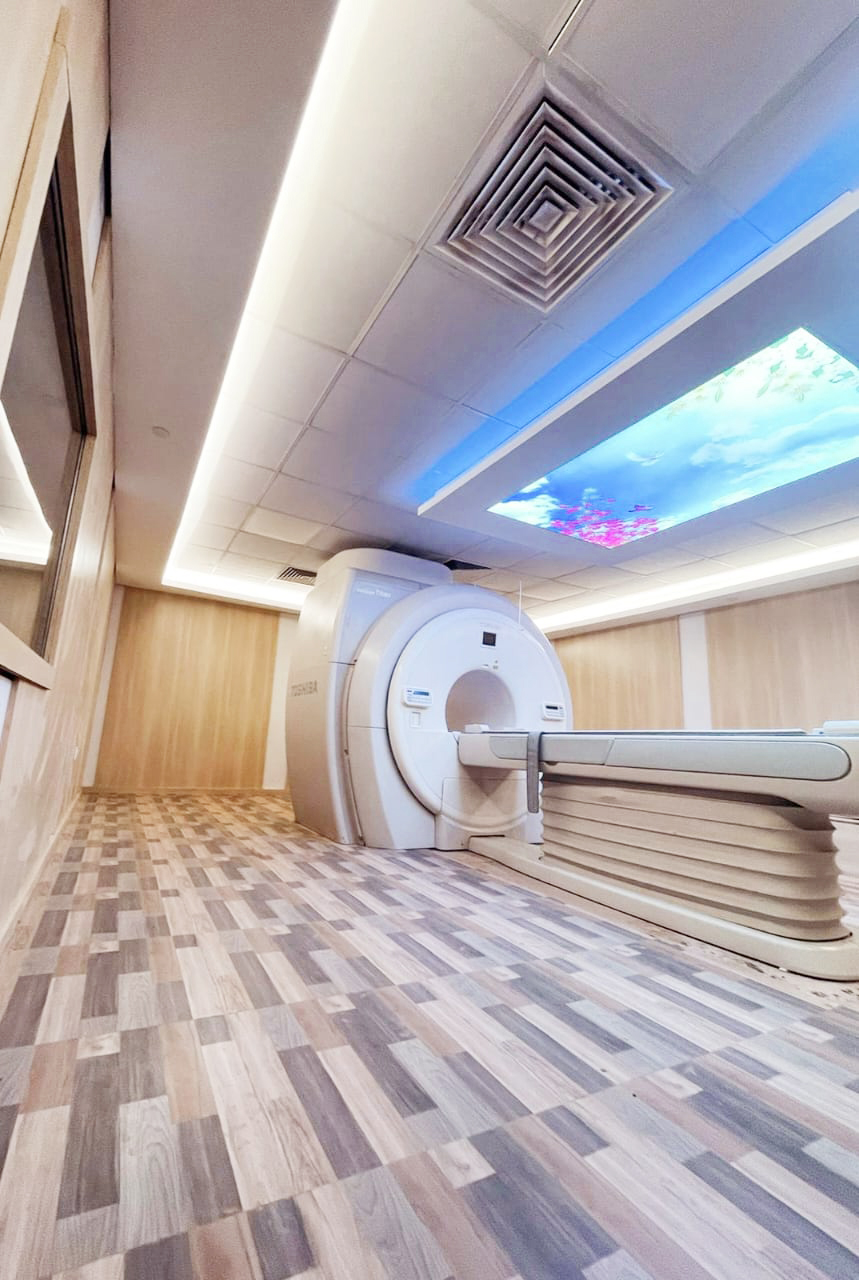 Finished clinical MRI room with patient-focused design